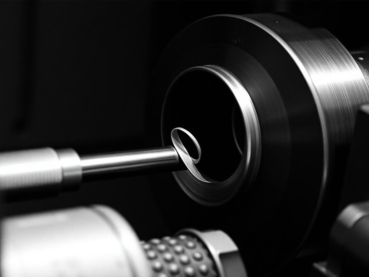 Citizen Swiss CNC lathe turning a stainless rod