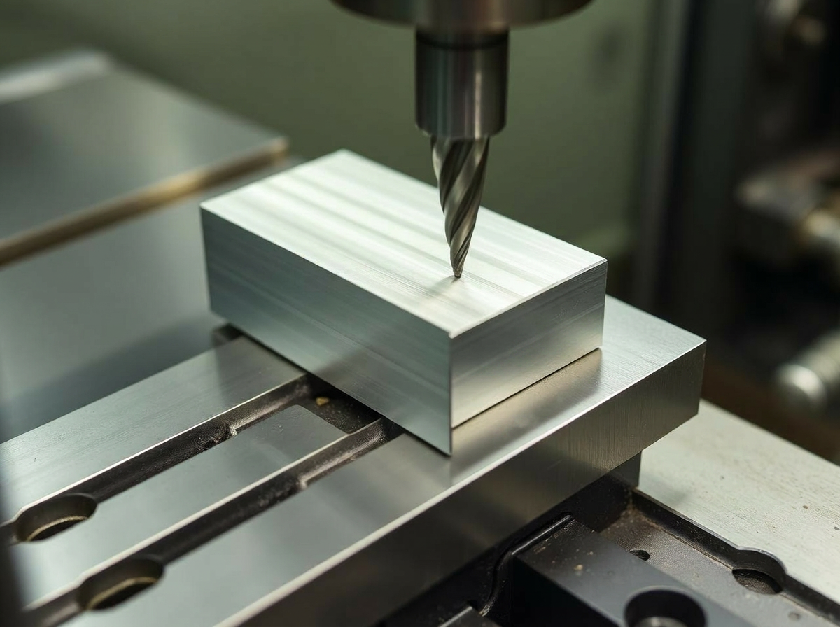 Aisle of vertical machining centers in a precision aerospace machine shop